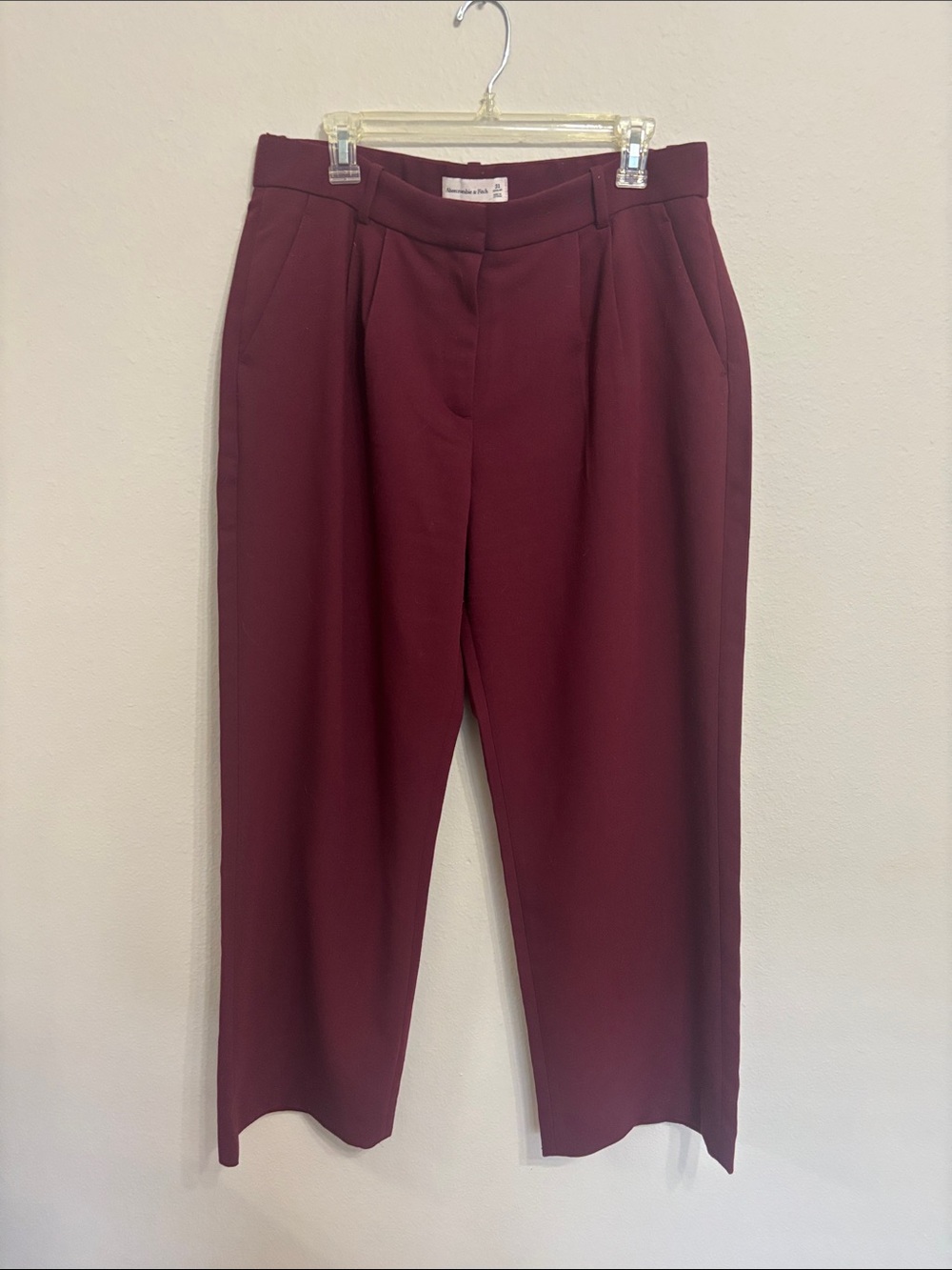 Abercrombie & Fitch Maroon High-Waist Pants SLOAN PANTS